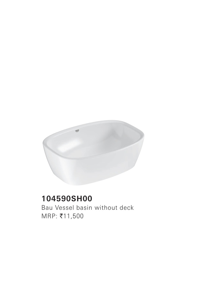 Bau Ceramic Washbasin Wall Hung 55cm